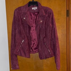 XL Charlotte Russe Purple Suede Jacket